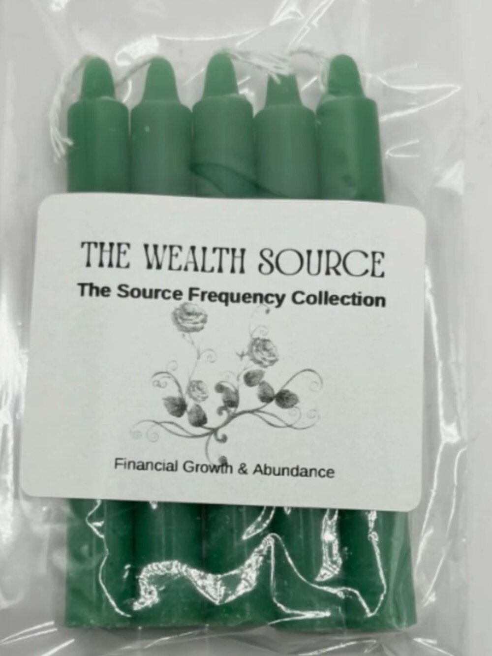 Wealth Spell Candles 5Piece Ritual Chime Set Intention & Manifestation Undressed